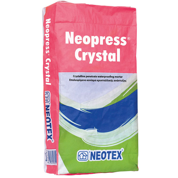 Neopress Crystal Επαλειφόμενο Κονίαμα Κρυσταλλικής Ανάπτυξης 25kg